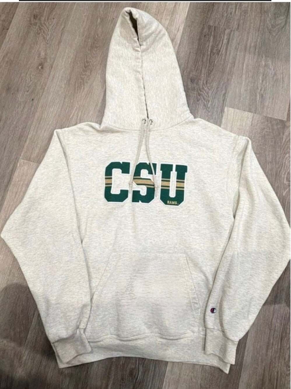 Champion Colorado State Rams Hoodie Size M Gray CSU Pullover Sweatshirt